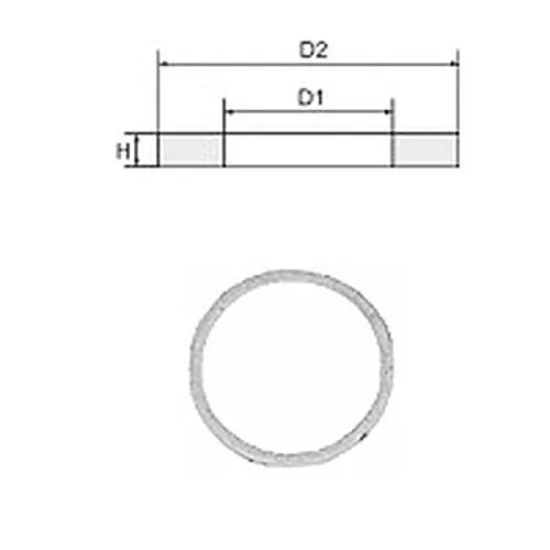 Riegler – Tenuta di anelli di rame, temp. max 250 °C F. wt. G 1 mm 33,3 D1