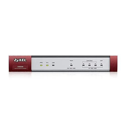 Zyxel ZyWALL 400 Mbps UTM Firewall, fino a 25 utenti - Incluso 1 anno Licence UTM Bundle [USG40]