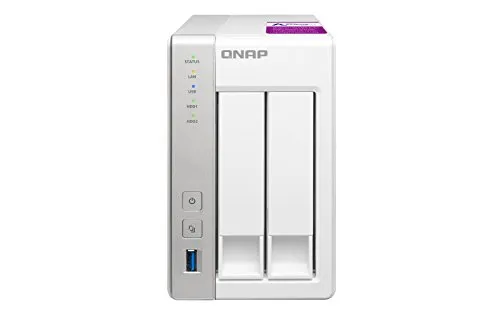 QNAP TS-231P2 Collegamento ethernet LAN Torre Bianco NAS