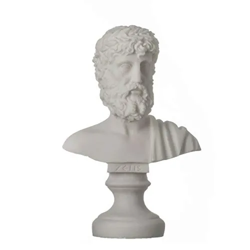 Zeus Dio Greco Del Cielo Testa Di Busto Greco Romano Scultura Statua In Alabastro 16 cm