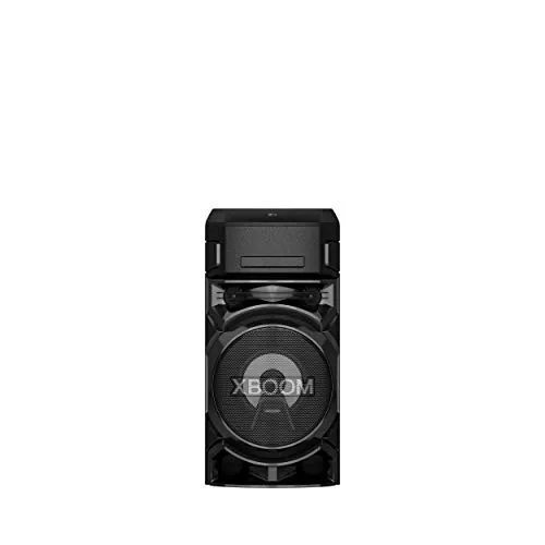 LG ON5 - Altoparlante con luci RGB multicolore (Tweeter 2" x 2, woofer 8", sintonizzatore FM e Dab+, USB registratore, Bluetooth 4.0, vassoio CD, effetti DJ, funzione Karaoke), colore nero