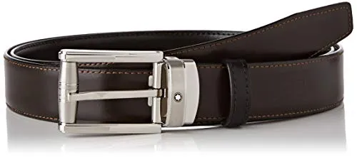 Montblanc Ejecutivo Reversible Cortado a la Medida-Cinturón, 3, Negro Cintura, Multicolore (Nero/Marrón 000), 9 (Taglia Unica: única) Uomo