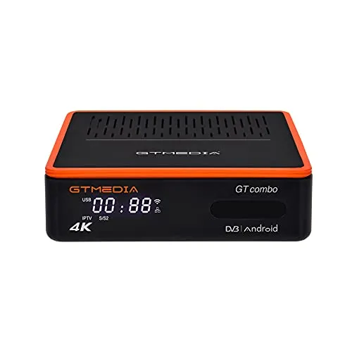 GT MEDIA GT combo Decoder Digitale Terrestre DVB-T2 4K HD Decoder Satellitare TV SAT, DVB-T2 + S2X + Cavo Combo, Lettore Smart Card, Supporta 4K H.265 Hevc 10bit PVR con WiFi/SCART/HDMI