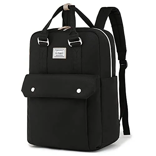 FUXINGYAO Zaino Uomo,Multifunzione Impermeabile 15.6 Pollici Borsa Donna PC Portatili Scuola Trekking Zaino Lavoro Uomo Viaggio,Nero