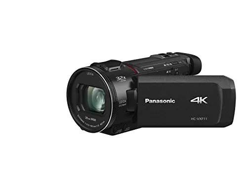 Panasonic HC-VXF11EG-K 4K Videocamera (obiettivo LEICA DICOMAR con zoom ottico 24x e zoom digitale 32x e video Full HD, con mirino, stabilizzatore ottico dell'immagine)
