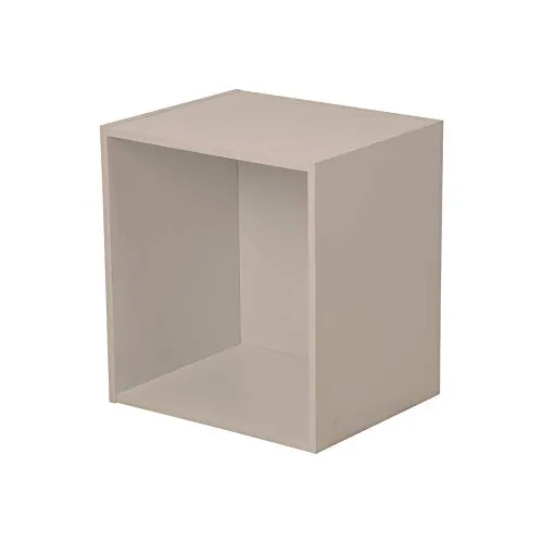 HOMEA 6ran697ta cubo portaoggetti con nicchia Pannelli di Particelle Tortora 34,4 x 29,5 x 34,4 cm