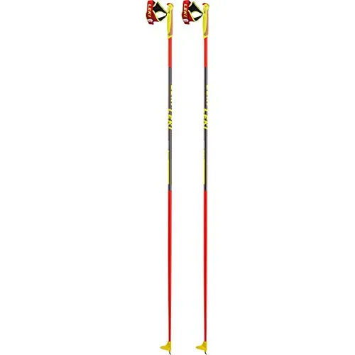 LEKI prc 700 - Bastoncini per sci di fondo, Adulti (unisex), rosso fluo , 145