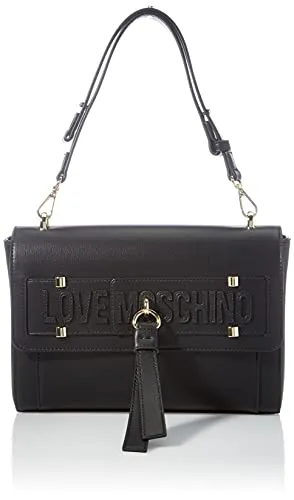 Love Moschino SS21, Donna, Borsa a Spalla, Collezione Primavera Estate 2021, Nero, Unica