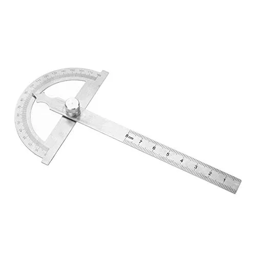 Goniometro,Righello del calibro 15cm del cercatore di angolo del goniometro dell'acciaio inossidabile del goniometro, 0-180 gradi (Edizione : 80 * 120mm/3.14 * 4.72in)