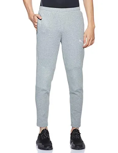 PUMA Evostripe Pants, Pantaloni Tuta Uomo, Grigio (Medium Grey Heather), L