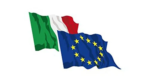 NONSOLOBANDIERE Set 2 Bandiere Italia - Europa CM 150X220