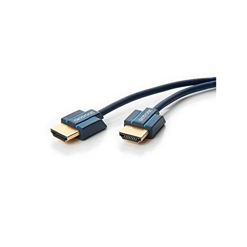 Clicktronic 70702 Cavo High Speed HDMI Ultra-Sottile con Ethernet 0.5m, 1 m Lunghezza del Cavo