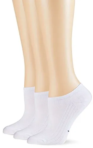 POMPEA Cotton Calzini alla caviglia, Bianco (Bianco 0024), (Taglia produttore:35/38) (Pacco da 3) Donna