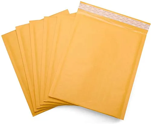 50 pezzi A5 15,3 cm x 26,9 cm Kraft Bubble Mailer Buste imbottite autosigillanti per imballaggio oro