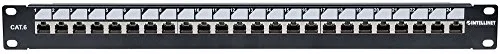 Intellinet 720564 1U Patch Panel - Patch Panels (IEEE 802.3,IEEE 802.3ab,IEEE 802.3an,IEEE 802.3u, 10 Gigabit Ethernet, RJ-45, Gold, Black, 1U)