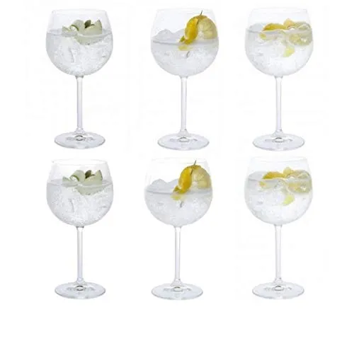 Dartington Crystal – Gin Copa Party, Set con Bicchieri Copa per Gin, in Vetro, Cristallo, 9,5 x 9,5 x 22 cm