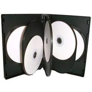 Dragon Trading® Custodia Nera con 8 Posti per CD, DVD e Blu-ray, 27 mm, per 8 Dischi