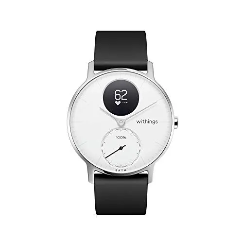 Withings Steel HR Smartwatch ibrido, Tracker delle attività con GPS connesso, monitoraggio della frequenza cardiaca, rilevatore del sonno, resistenza all'acqua e autonomia di 25 giorni