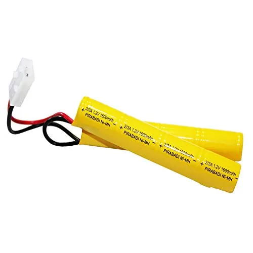 Batteria ricaricabile NiMH 9,6 V 1600 mAh | per fucile ad aria compressa ICS CA TM SRC JG G36 G&M734 ecc. | con connettore Tamiya