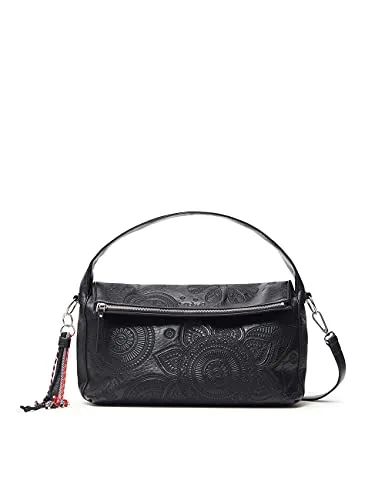 Desigual Bols_Deja VU Narbonne Fla, Borsa a Mano Donna, Nero, Taglia Unica