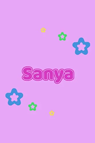 Sanya: Personalisiertes Vornamen Notizbuch / Tagebuch - 120 Seiten - Punkteraster - Format 6x9 ca. DIN A5