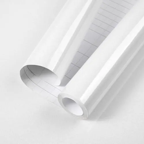 Hode 30cmx3m Glitter Bianco Carta Adesiva per Mobili PVC Vinile Impermeabile, Pellicola Adesiva per Mobili Cucina Armadio Porta Autoadesiva, Decorativa Plastica Rotolo Tavolo Bagno Parati