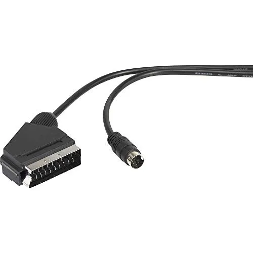 SpeaKa Professional Attacco DIN/Scart AV Cavo [1x Spina Mini DIN - 1x Spina SCART] 1.50 m Nero