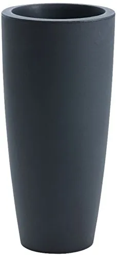 Nicoli - Vaso a forma conica con finitura opaca e tecnologia rotazionale, Antracite opaco, 33x70 cm