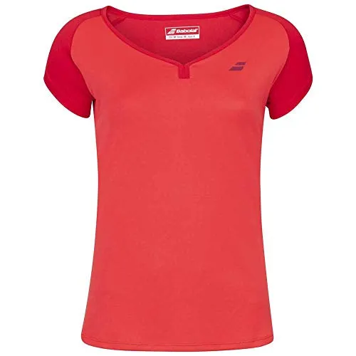 Babolat Play Capsleeve - Maglietta da Donna, Colore: Rosso