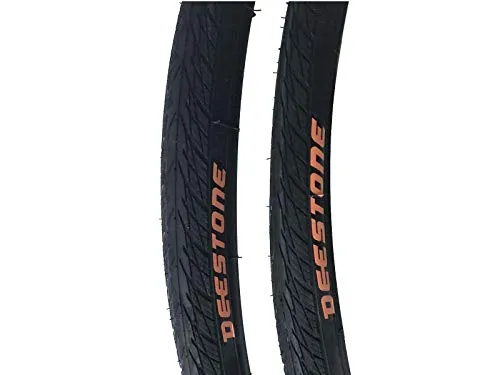 ECOVELO 2 Copertoni 700 x 25C (25-622) Deestone ON off Road, Corsa, Gravel Bike D839 Neri | Pneumatici Stradali in Gomma Bici