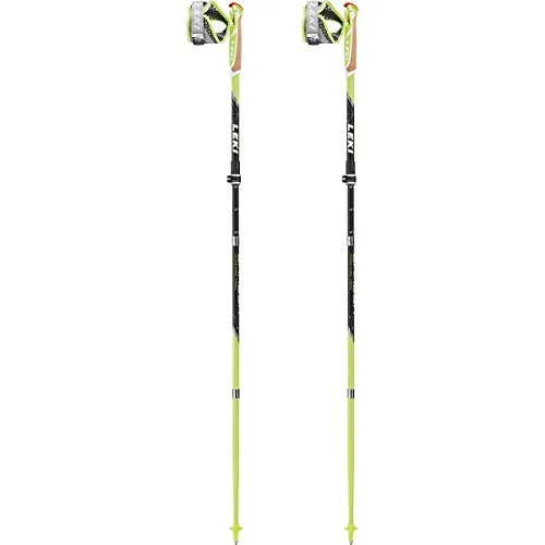 Leki Bastoncini Trail Running Micro Trail Vario 130, Black/Lime