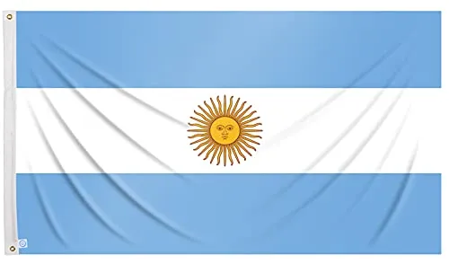 Bandiera argentina grande 150x90 cm bandiera Argentina da balcone per esterno rinforzato con due occhielli metallici