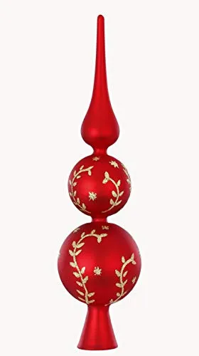 Inge-glas Gals, puntale per albero di Natale decorato, 31 cm, colore: rosso