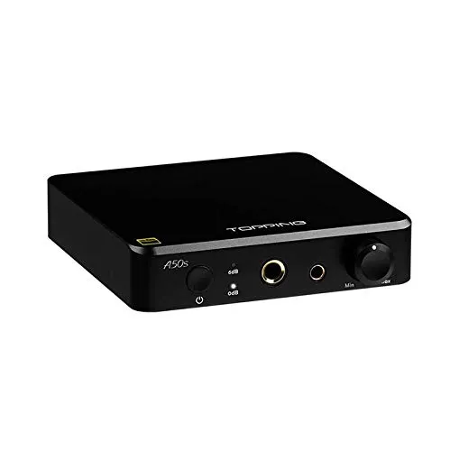 Linsoul Topping A50S - Amplificatore per cuffie con moduli NFCA, uscita bilanciata da 4,4 mm, uscita SE da 6,35 mm, colore: Nero