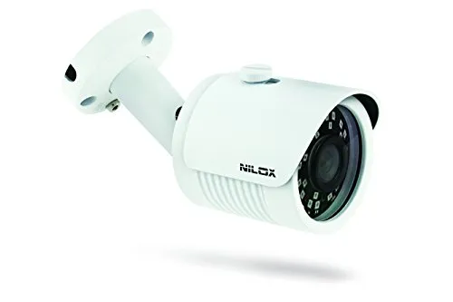 Nilox Bullet Videocamera IP, 1 MP, Outdoor, Bianco