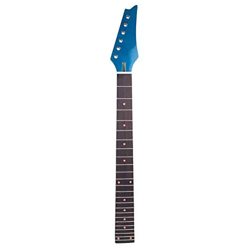 KEYREN Manico per Chitarra elettrica, 24 Tasti Red Mark Dots Maple Guitar Guitar per Sostituzione Chitarre elettriche(Blu)