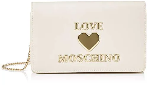 Love Moschino PU, Borsa da donna, Avorio, Normale