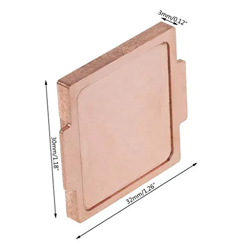 WINJEE, CPU Coperchio in Rame Puro Raffreddamento IHS per 6700K 7700K 8700K Protezione dell'interfaccia 115x