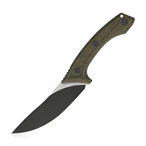 KUBEY KB267 Coltelli a Lama Fissa | da Caccia | Coltello da Esterno | Sopravvivenza | Cacciatore Campeggio attività all’Aperto Multiuso 263mm | Tek-Lok Kydex (OD Verde)