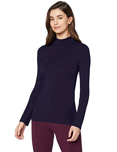 Marchio Amazon - Iris & Lilly Maglia Termica Donna, Blu (Navy), S, Label: S