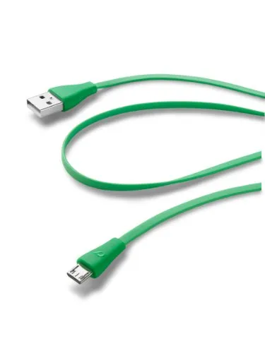 Cellular Line USBDATACMICROUSBB-Nastro Piatto-Cavo Dati con connettore Micro USB, per Ricarica/sincronizzazione USB 2,0