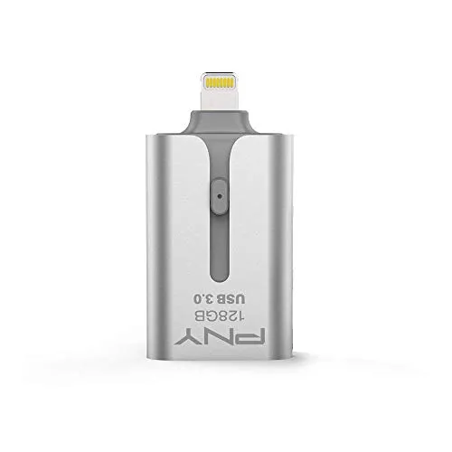 PNY Chiavetta USB Duo-Link 3.0 per iPhone and iPad, 128 GB