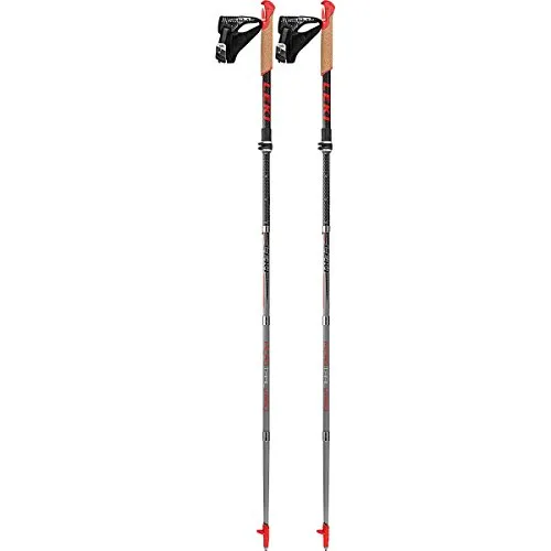 Leki Micro Trail Vario Nordic Walking Stock, Unisex, 6402674, Grey/Black/Light Anthracite/White/Neon Red, Taglia Unica