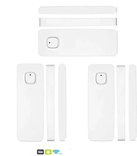intelligente rivelatore di sensori magnetici per porte e finestre funziona con Alexa Google Home controllato da telefono Tablet iPhone per sistema di allarme antifurto di casa (3 confezione)