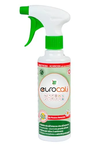 Eurocali Insetticida Biologico di Piretro Naturale a Base Acquosa - Flacone Spray da 375ml Bio Kill