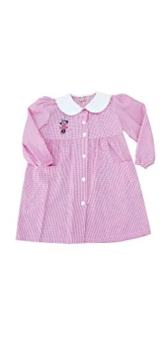 Disney GREMBIULE MINNIE SCUOLA MATERNA QUADRI ROSA ASILO PER BAMBINA (ART. AA951006) (QUADRI ROSA, 55-4 ANNI)