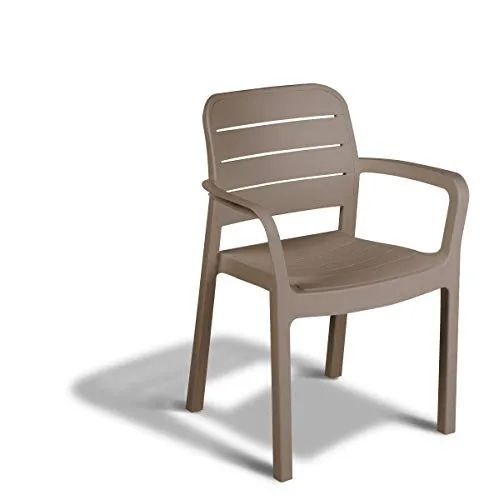 Tisara sedia con braccioli color cappuccino, misure 58X53X83H cm