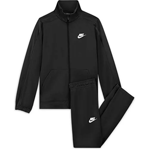 Nike DD0324-010 U NSW HBR Poly Tracksuit Tuta da Ginnastica Unisex - Bambini Black/Black/(White) M