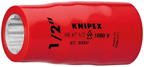 Knipex Chiave a Bussola (Doppio Esagono) con Attacco Quadro Interno 1/2" 55 Mm 98 47 9/16"