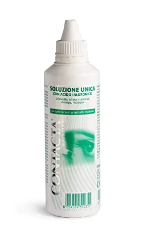 Contacta, Solution Yal, Soluzione Unica per Lenti a Contatto con Acido Ialuronico, Favorisce Idratazione delle Lenti a Contatto, Riduce Secchezza e Irritazioni, 100 ml